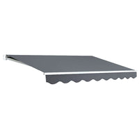 Folding Arm Awning Outdoor Awning Retractable Sunshade 2.5Mx2M Grey Kings Warehouse 