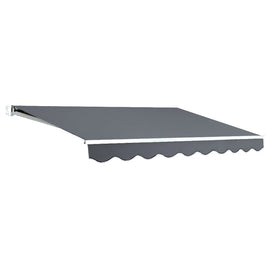 Folding Arm Awning Outdoor Awning Retractable Sunshade 2.5Mx2M Grey Kings Warehouse 