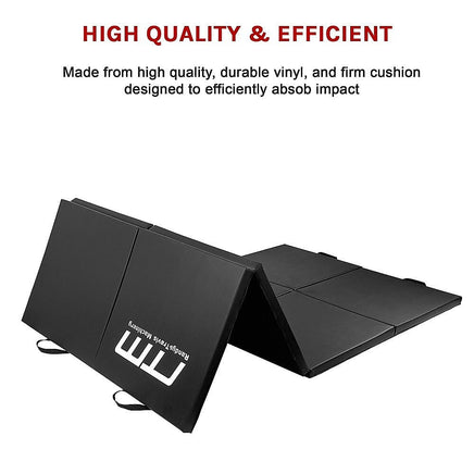 Folding Black Exercise Mat – Gymnastics, Martial Arts, Yoga, Karate & Judo Training Sports & Fitness Kings Warehouse 