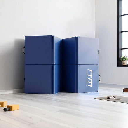 Folding Blue Exercise Mat – Gymnastics, Martial Arts, Yoga, Karate & Judo Training Sports & Fitness Kings Warehouse 