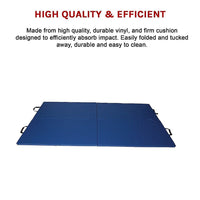 Folding Blue Exercise Mat – Gymnastics, Martial Arts, Yoga, Karate & Judo Training Sports & Fitness Kings Warehouse 
