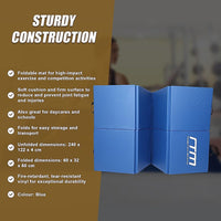 Folding Blue Exercise Mat – Gymnastics, Martial Arts, Yoga, Karate & Judo Training Sports & Fitness Kings Warehouse 