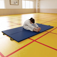 Folding Blue Exercise Mat – Gymnastics, Martial Arts, Yoga, Karate & Judo Training Sports & Fitness Kings Warehouse 