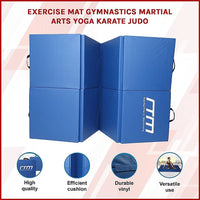 Folding Blue Exercise Mat – Gymnastics, Martial Arts, Yoga, Karate & Judo Training Sports & Fitness Kings Warehouse 