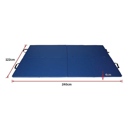 Folding Blue Exercise Mat – Gymnastics, Martial Arts, Yoga, Karate & Judo Training Sports & Fitness Kings Warehouse 