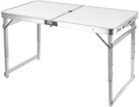 Folding Camping Table Aluminium Portable Picnic Outdoor BBQ Desk 4 Cloth Stool Furniture Kings Warehouse 