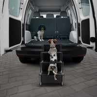 Folding Pet Dog Car Boot Access Steps Ladder Stairs Strong Lightweight Pet Care Kings Warehouse 