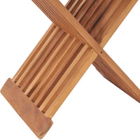 Folding Stool 40x32x45 cm Solid Teak Wood Kings Warehouse 