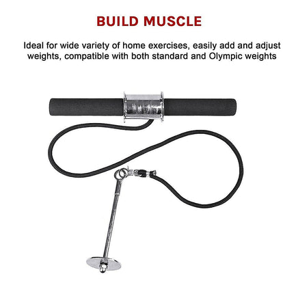 Forearm Wrist Grip Strength Roller Exercise Bar Home Gym Training Sports & Fitness Kings Warehouse 