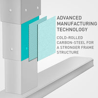 FORTIA Height Adjustable Standing Desk Frame Only - Sit Stand Electric Office WO Kings Warehouse 