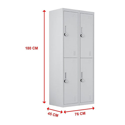 Four-Door Office Gym Shed Storage Locker Furniture Kings Warehouse 