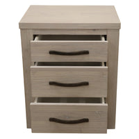Foxglove Bedside Tables 3 Drawers Storage Cabinet Shelf Side End Table - White Kings Warehouse 