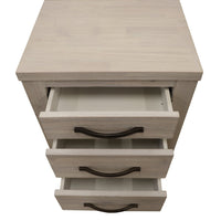 Foxglove Bedside Tables 3 Drawers Storage Cabinet Shelf Side End Table - White Kings Warehouse 