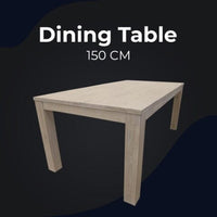 Foxglove Dining Table 150cm Solid Mt Ash Wood Home Dinner Furniture - White dining Kings Warehouse 