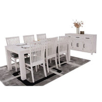 Foxglove Dining Table 150cm Solid Mt Ash Wood Home Dinner Furniture - White dining Kings Warehouse 