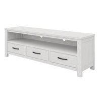 Foxglove ETU Entertainment TV Unit 166cm 3 Drawer Solid Mt Ash Wood - White living room Kings Warehouse 