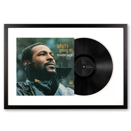 Framed Marvin Gaye What's Going On - Vinyl Album Art Audio & Video Kings Warehouse 