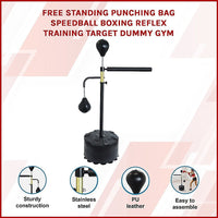 Free Standing Punching Bag Speedball Boxing Reflex Training Target Dummy Gym Sports & Fitness Kings Warehouse 