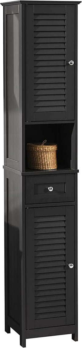 Freestanding Tall Bathroom Cabinet 170 x 32 x 30 cm (Black) Kings Warehouse 