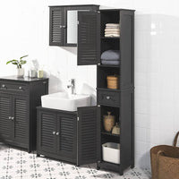 Freestanding Tall Bathroom Cabinet 170 x 32 x 30 cm (Black) Kings Warehouse 