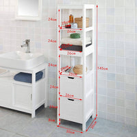 Freestanding Tall Cabinet with Standing Shelves and Drawers Home & Garden Kings Warehouse 