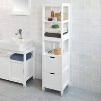 Freestanding Tall Cabinet with Standing Shelves and Drawers Home & Garden Kings Warehouse 