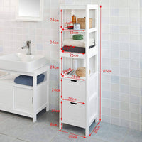 Freestanding Tall Cabinet with Standing Shelves and Drawers Kings Warehouse 