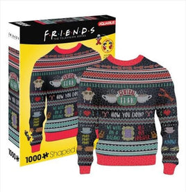 Friends Ugly Sweater Shaped Puzzle 1000 Piece Kings Warehouse 
