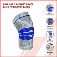 Full Knee Support Brace Knee Protector Large Sports & Fitness Kings Warehouse 