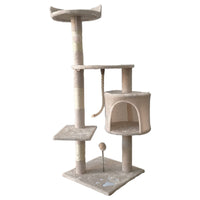 Furtastic 110cm Cat Tree Scratching Post - Beige Kings Warehouse 