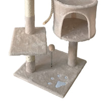 Furtastic 110cm Cat Tree Scratching Post - Beige Kings Warehouse 