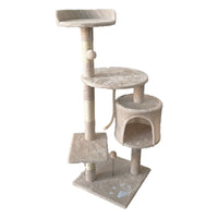 Furtastic 110cm Cat Tree Scratching Post - Beige Kings Warehouse 