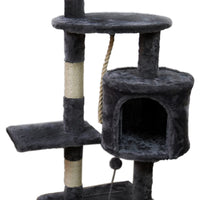 Furtastic 110cm Cat Tree Scratching Post - Dark Grey Kings Warehouse 