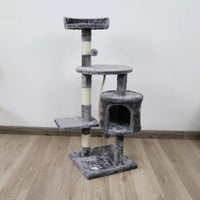 Furtastic 110cm Cat Tree Scratching Post - Silver Grey Kings Warehouse 