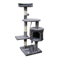 Furtastic 110cm Cat Tree Scratching Post - Silver Grey Kings Warehouse 