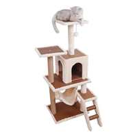 Furtastic 125cm Cat Tree Scratching Post - Beige Kings Warehouse 