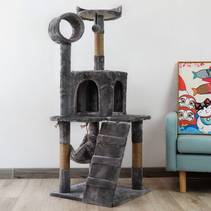 Furtastic 135cm Cat Tree Scratching Post - Dark Grey Kings Warehouse 