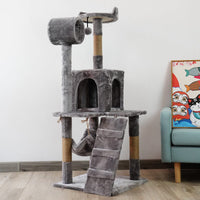 Furtastic 135cm Cat Tree Scratching Post - Silver Grey Kings Warehouse 