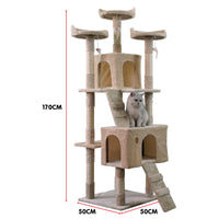 Furtastic 170cm Cat Tree Scratching Post - Beige Kings Warehouse 