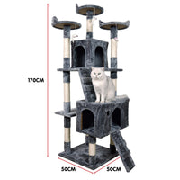 Furtastic 170cm Cat Tree Scratching Post - Dark Grey Kings Warehouse 