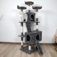 Furtastic 170cm Cat Tree Scratching Post - Dark Grey Pet Care Kings Warehouse 