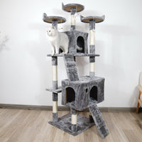 Furtastic 170cm Cat Tree Scratching Post - Silver Grey Kings Warehouse 