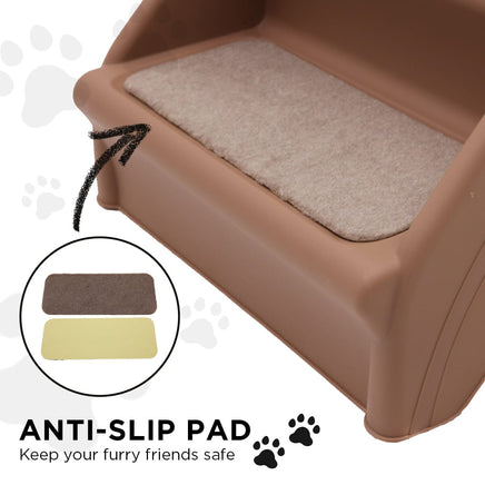 Furtastic 50cm Foldable Step Ladder Stairs - Brown Kings Warehouse 