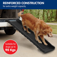 Furtastic Foldable Car Dog Ramp Vehicle Ladder Step Stairs - Black Kings Warehouse 