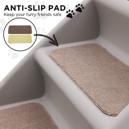 Furtastic Foldable Pet Stairs in Grey - 50cm Dog Ladder Cat Ramp with Non-Slip Mat for Indoor and Outdoor Use Kings Warehouse 