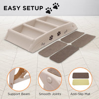 Furtastic Foldable Pet Stairs In White - 50cm Dog Ladder Cat Ramp Pet Care Kings Warehouse 