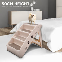Furtastic Foldable Pet Stairs In White - 50cm Dog Ladder Cat Ramp Pet Care Kings Warehouse 