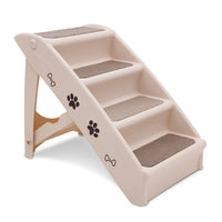 Furtastic Foldable Pet Stairs In White - 50cm Dog Ladder Cat Ramp Pet Care Kings Warehouse 