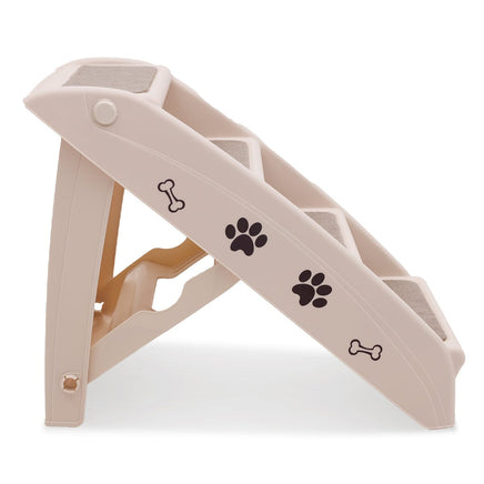 Furtastic Foldable Pet Stairs In White - 50cm Dog Ladder Cat Ramp Pet Care Kings Warehouse 