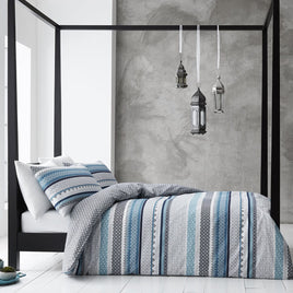 Gabrielle Blue Quilt Cover Set King Home & Garden Kings Warehouse